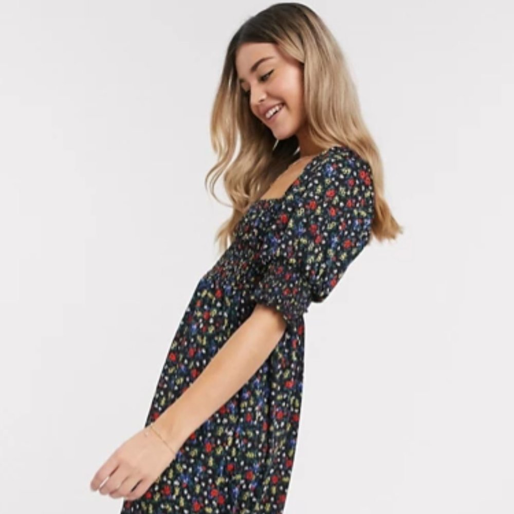 ASOS Black Floral Maxi Dress